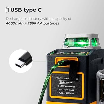 Amazon | CIGMAN レーザー墨出し器 3x360°グリーンレーザー 水準器
